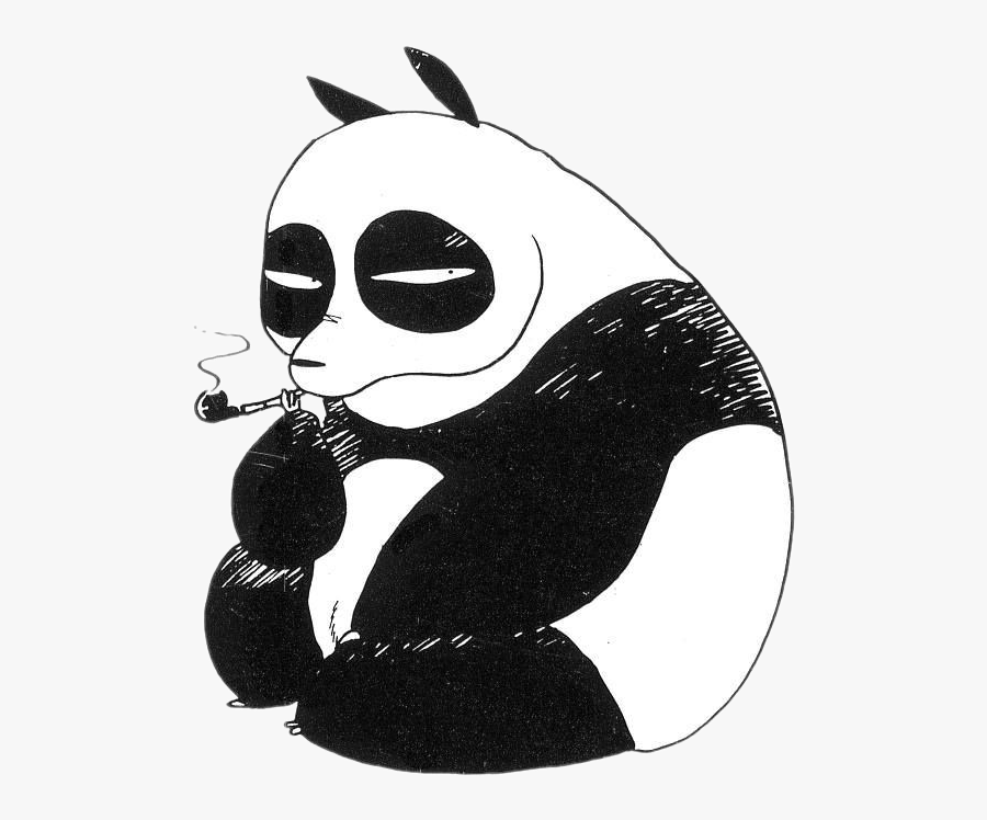 #panda #relax #calm #smoke #панда - 高橋 留美子 動物, Transparent Clipart