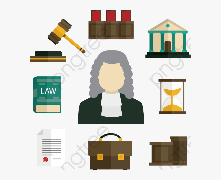 Law Clipart Vector - Elementos Juridicos, Transparent Clipart