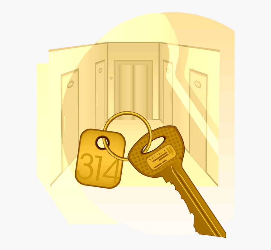 Room Key Clipart - Illustration, Transparent Clipart