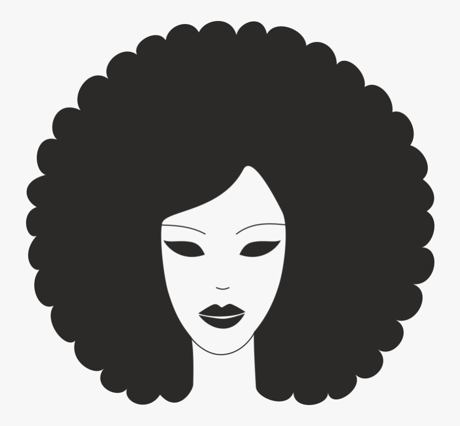 Afro Hairstyle Clip Art - Black Woman Afro Silhouette Png, Transparent Clipart