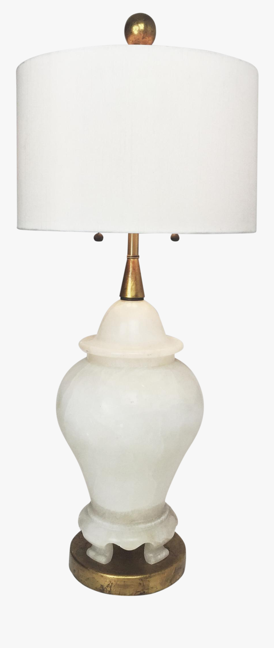M#century Modern Carved Alabaster Table Lamp By Marbro, - Lampshade, Transparent Clipart