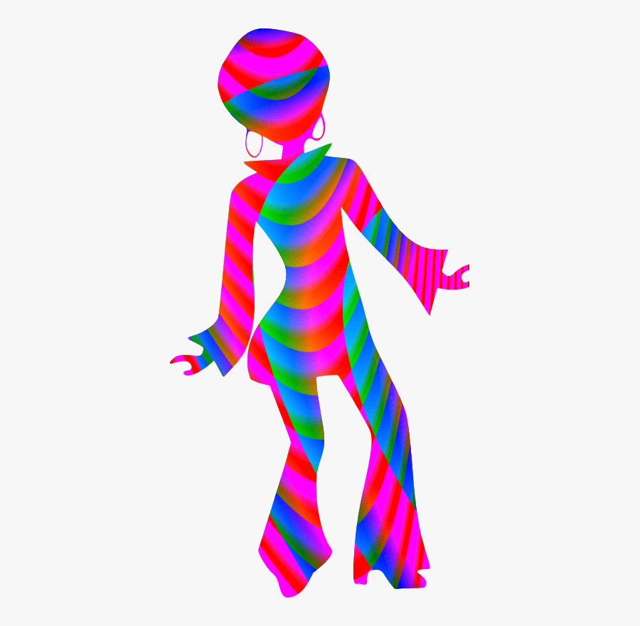 Colourful Disco Dancer - Disco Dancer Silhouette Png, Transparent Clipart