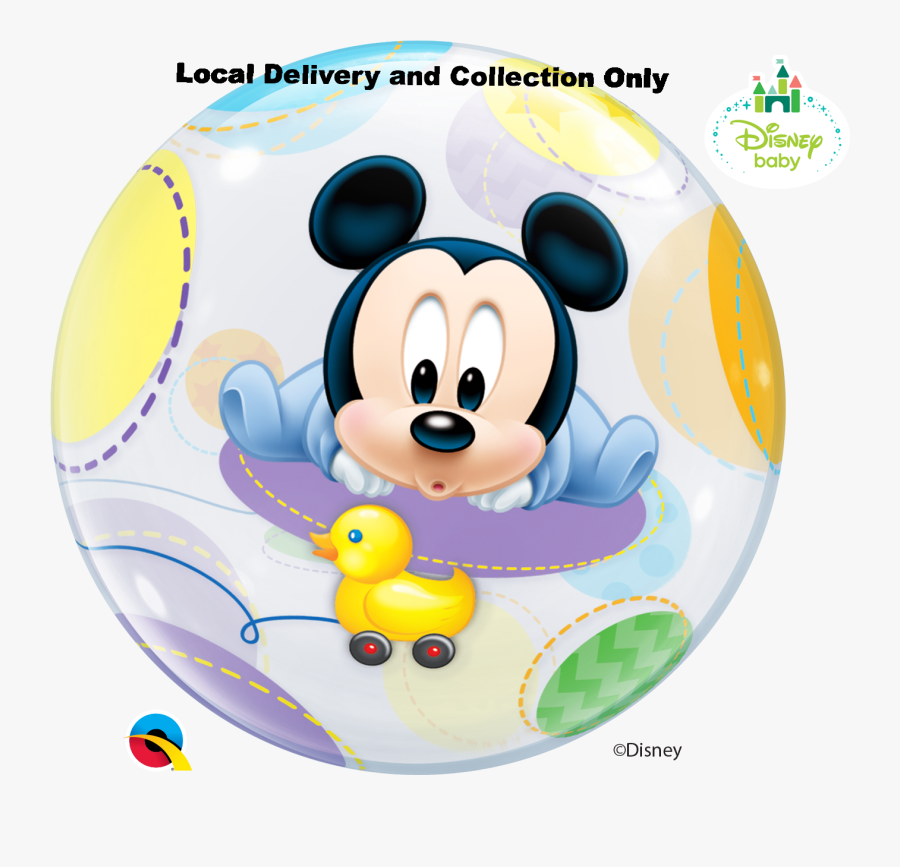 Mickey Balloon Png - Mickey Mouse Baby Bubble Balloon, Transparent Clipart