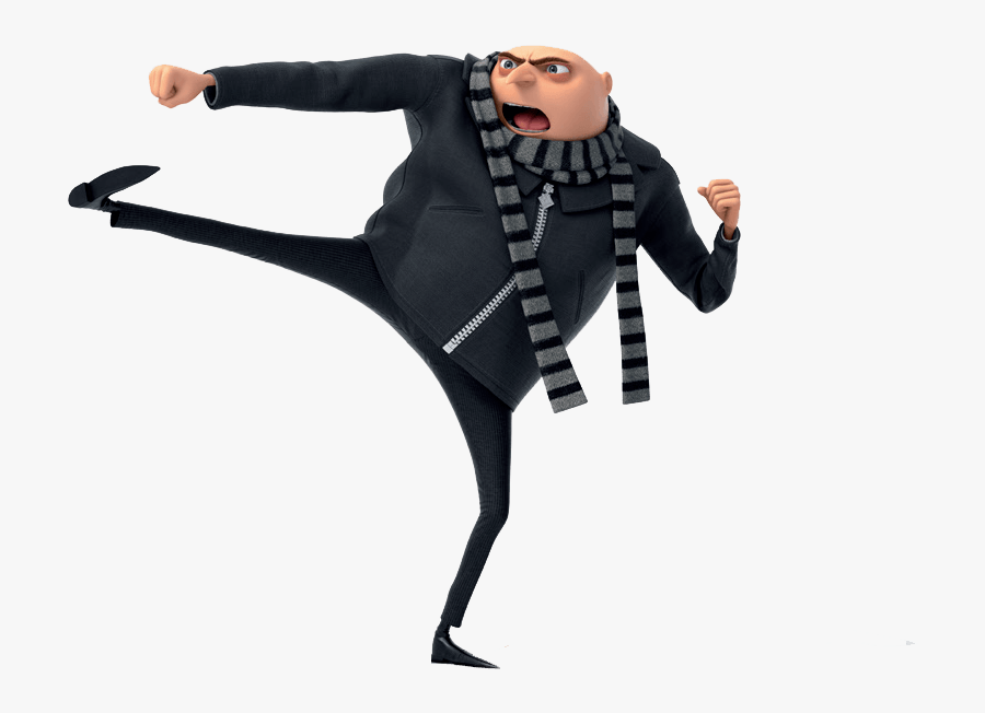 Gru Png Page Despicable Me Gru Kick Free Transparent Clipart Clipartkey