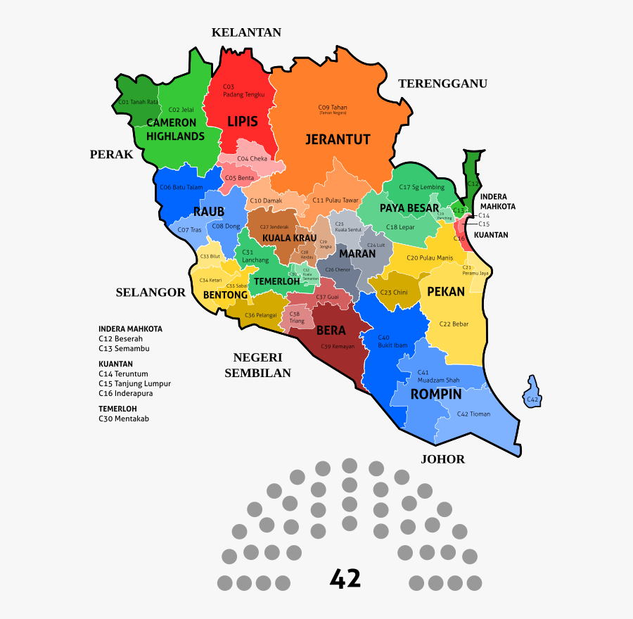 Pahang State Legislative Assembly Constituencies - Current Senate, Transparent Clipart