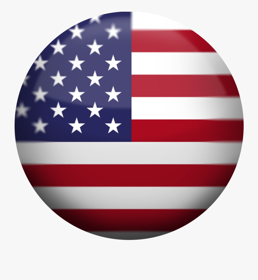 Usa Flag Button - Stars On The Us Flag, Transparent Clipart