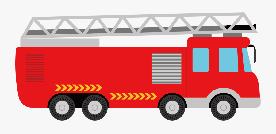 Fire Engine Car Transport Illustration - Fire Truck Illustration Png, Transparent Clipart