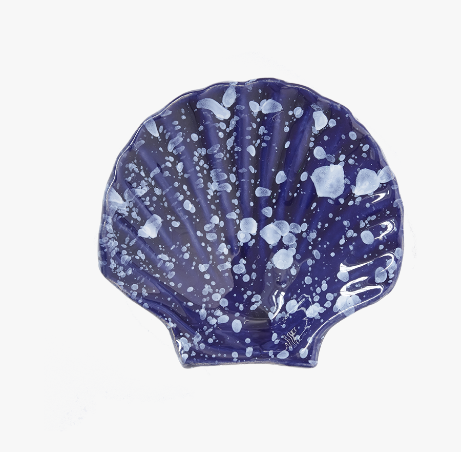Concha Cobalt And White Bread Plate - Ceramic, Transparent Clipart