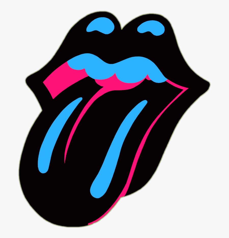 Lip Black Blacklip Mouth Clipart Clipartlip Lipclipart - Pop Art Rolling Stones Lips, Transparent Clipart