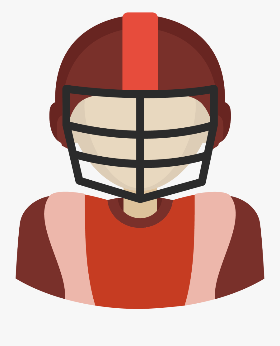 American Football Player Icon, Transparent Clipart