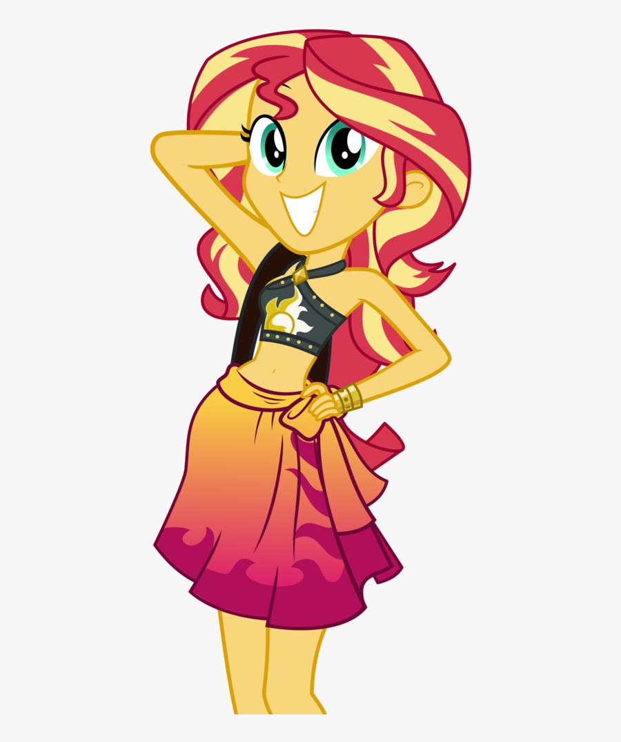 Girls Bikini Clipart - Equestria Girls Sunset Shimmer Beach, Transparent Clipart