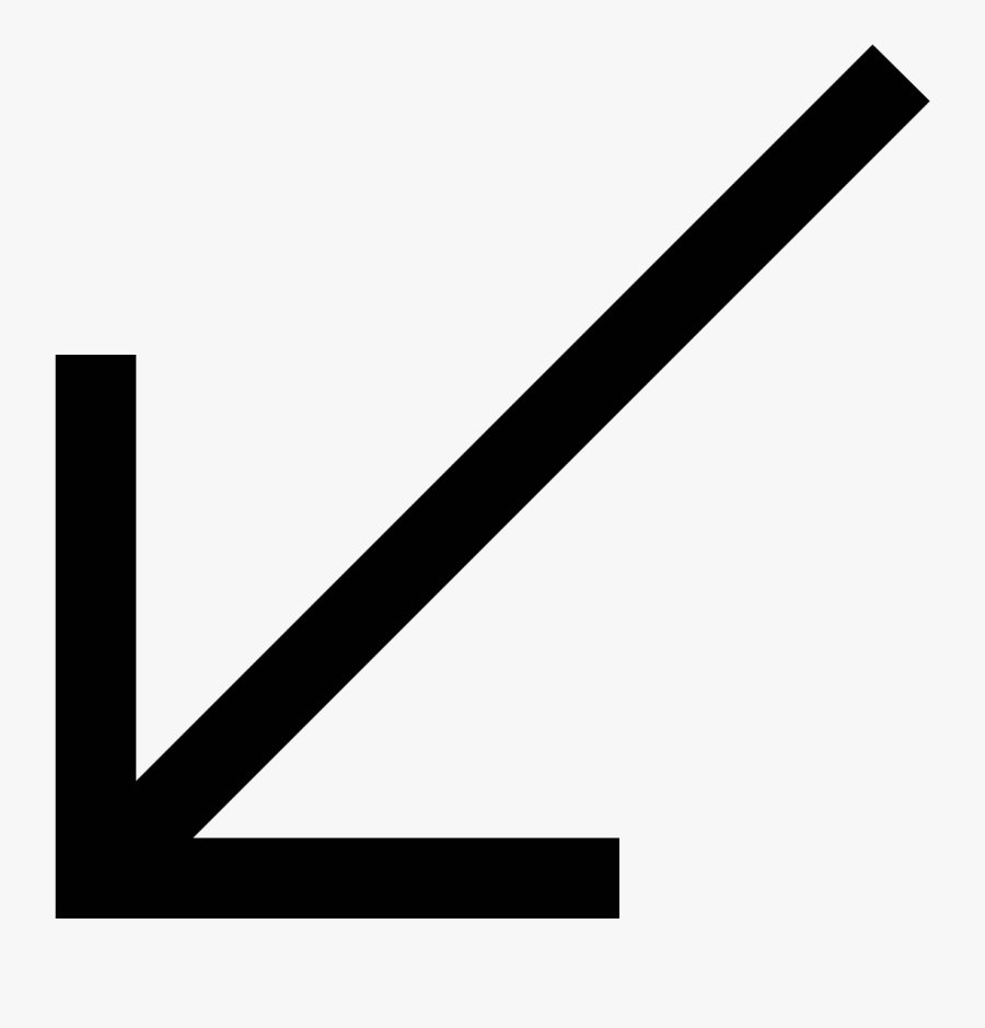 Arrow Pointing Png - Transparent Png Down And To The Left Arrow, Transparent Clipart