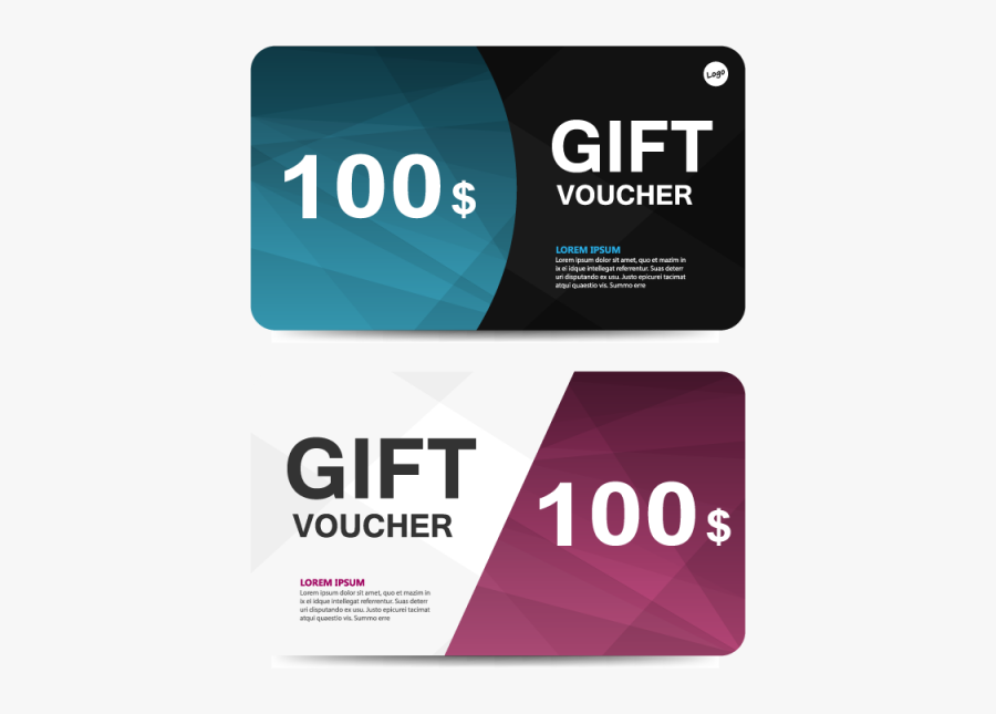 Svg Transparent Download Colorful Gift Voucher With - Gift Voucher Design Vector Free Download, Transparent Clipart