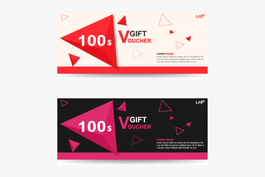 Gift Vector Voucher - Gift Voucher Design Png, Transparent Clipart