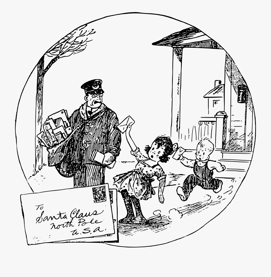 Clipart Santa Letter - Letter, Transparent Clipart