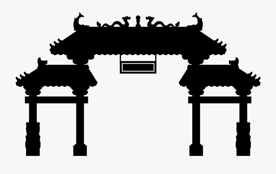 The Dragon Gate, Chinatown - San Francisco Chinatown Png, Transparent Clipart