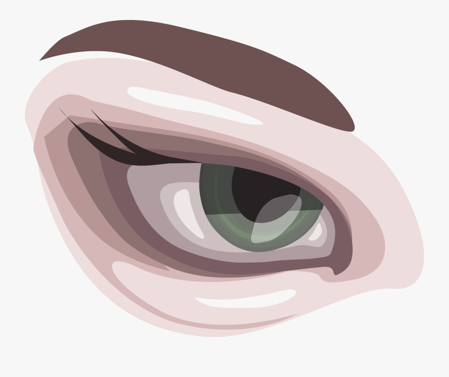 Brown Eyes Clipart Large Eye - Illustration, Transparent Clipart