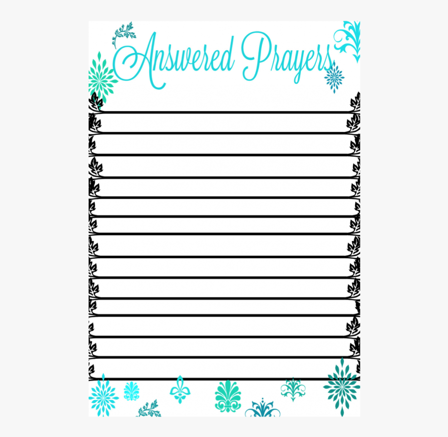 Free Prayer List Printable, Transparent Clipart