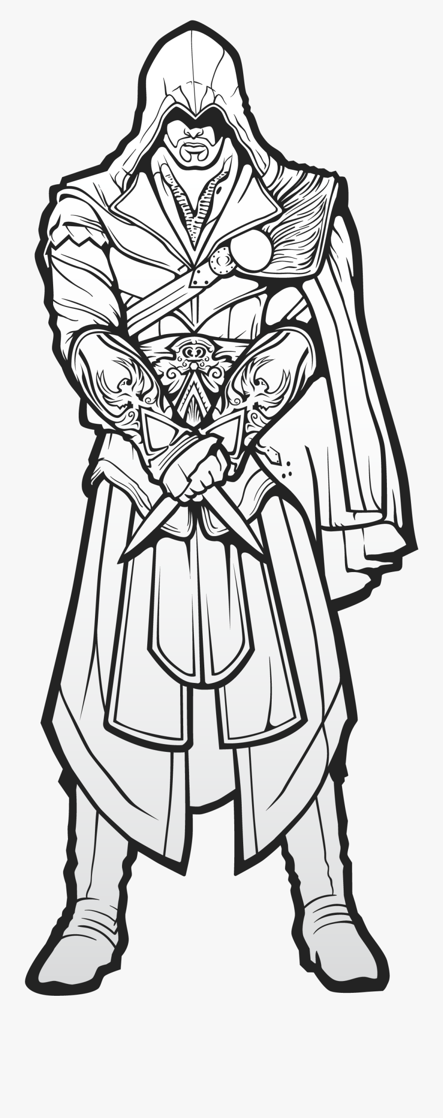 Transparent Assassin"s Creed Ezio Png - Ezio Assassin's Creed Drawings, Transparent Clipart