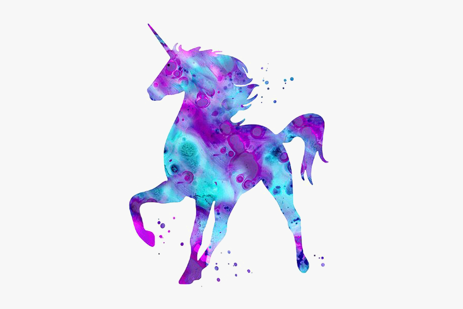 Creature,graphic Design,magenta,animal Figure,illustration - Purple And Blue Unicorn, Transparent Clipart