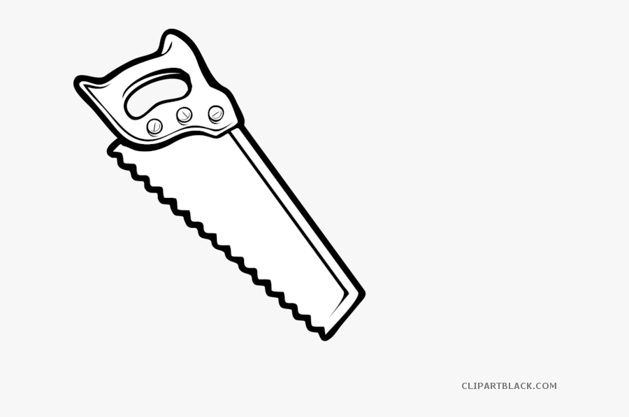 Transparent Hammer Clipart Black And White - Saw Clipart Black And White, Transparent Clipart
