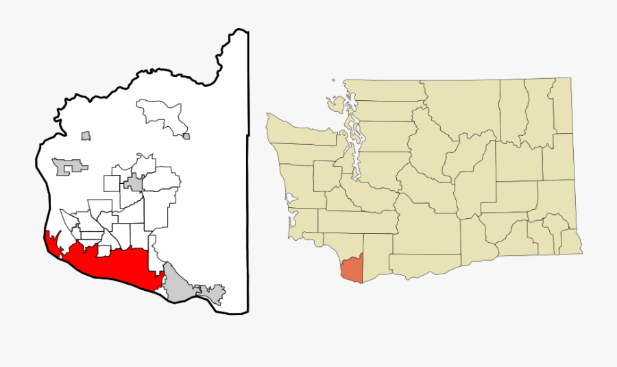 Free Vector Map Vancouver, Washington - Clark County Washington, Transparent Clipart