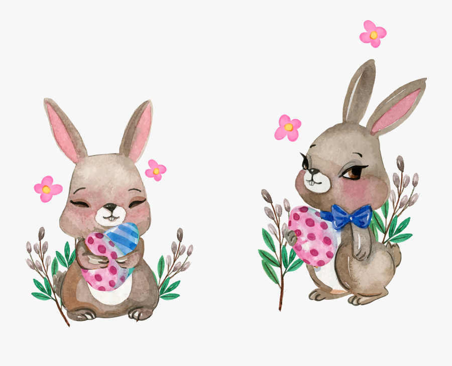 Easter Bunny Watercolor Png, Transparent Png - Easter Bunny Watercolor Png, Transparent Clipart