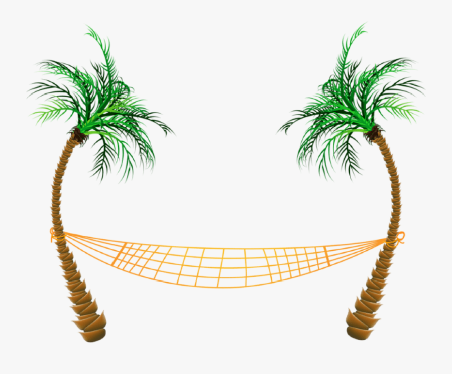Download Transparent Palm Beach Hammock Clipart Png - Transparent Background Beach Clipart, Transparent Clipart