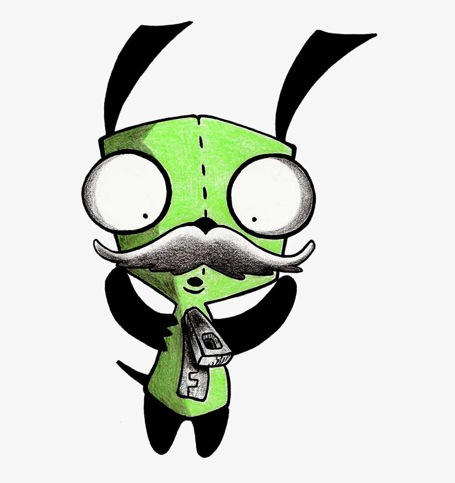 Oooh A Mustache By Gorilla-ink - Gir Mustache, Transparent Clipart