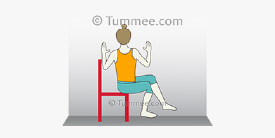 Relax Clipart Seated Yoga - Ardha Matsyendrasana On Chair, Transparent Clipart