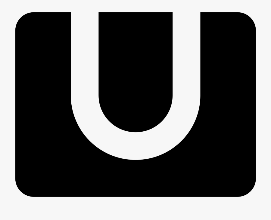 Download Nintendo Full Size - Wii U Logo Black Png, Transparent Clipart