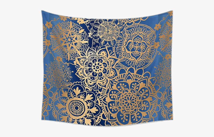 Clip Art Blue Tapestries Page Gogetglam - Mandala Pattern, Transparent Clipart
