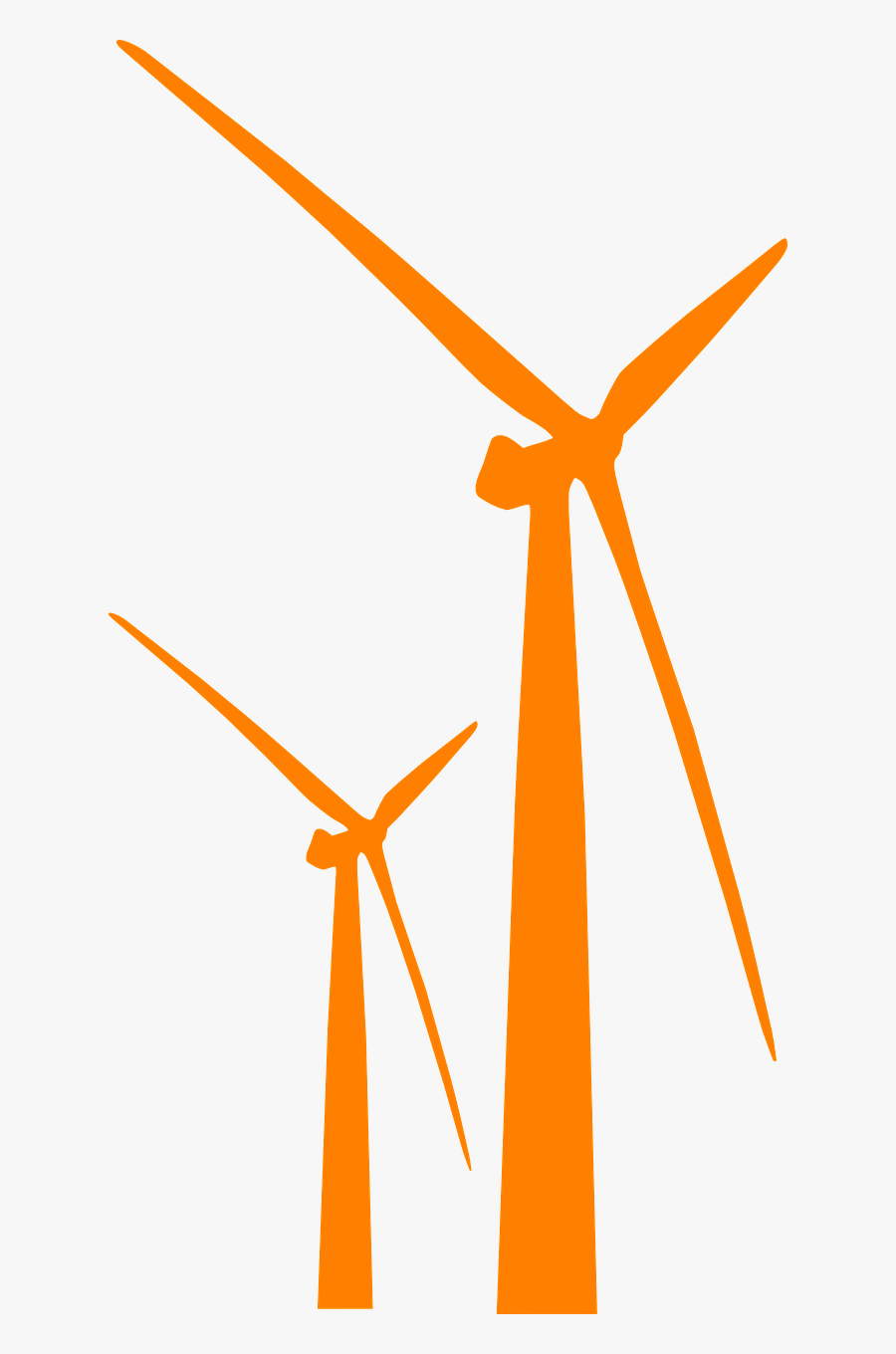 Windmills Silhouette Orange Free Photo - Wind Turbine Clip Art, Transparent Clipart