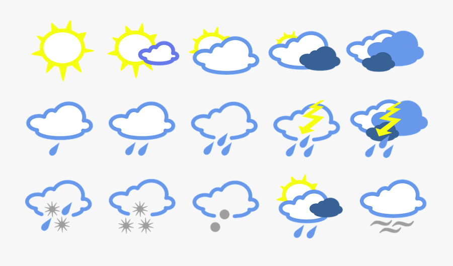 Transparent Esta Lloviendo Clipart - Symbol Weather, Transparent Clipart
