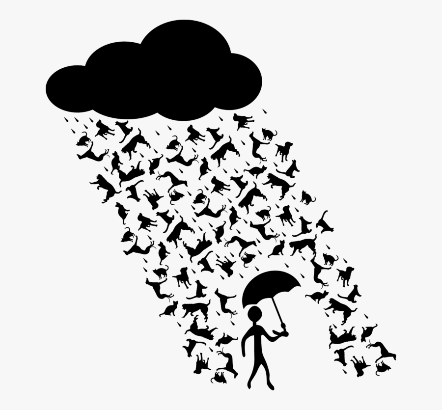Content Rainstorm 156134 - Clipart Raining Cats And Dogs, Transparent Clipart