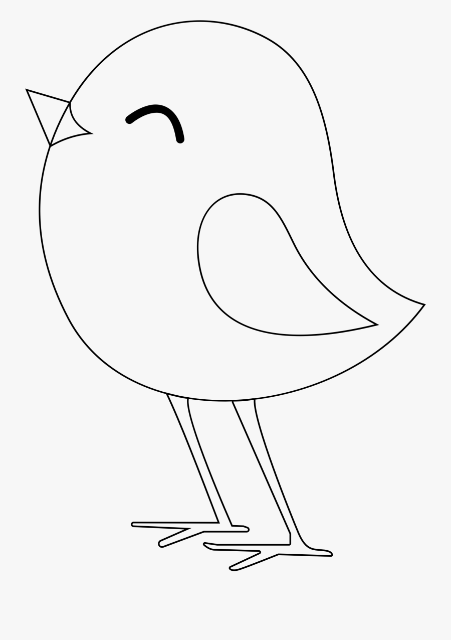 Clipart Cute Little Chick - Sketch, Transparent Clipart