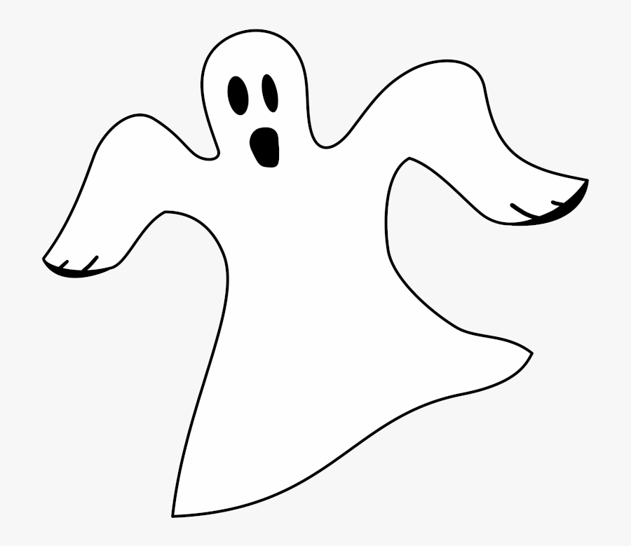 Ghost Black And White Transparent Clipart Png - Ghost Halloween Clip Art Black And White, Transparent Clipart