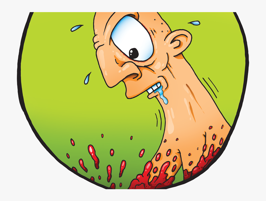 Psycho Blood Drool Killer Character Man Cartoon Comic - Cartoon, Transparent Clipart