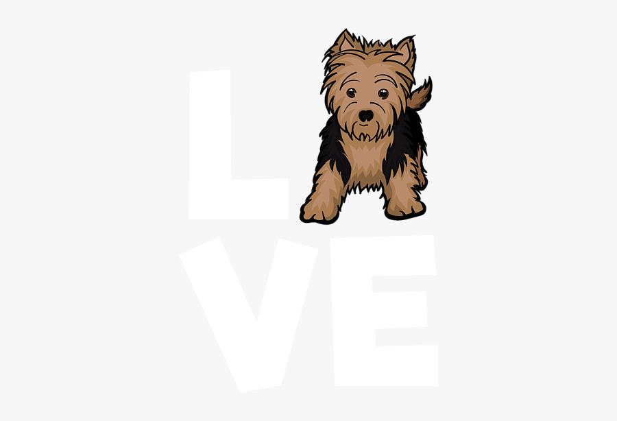 Love My Yorkshire Terrier Dog, Transparent Clipart