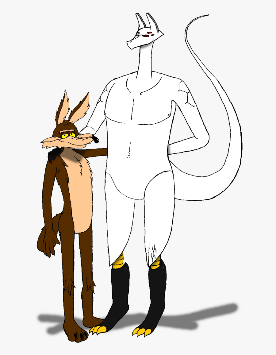 Coyote Drawing Standing - Cartoon, Transparent Clipart