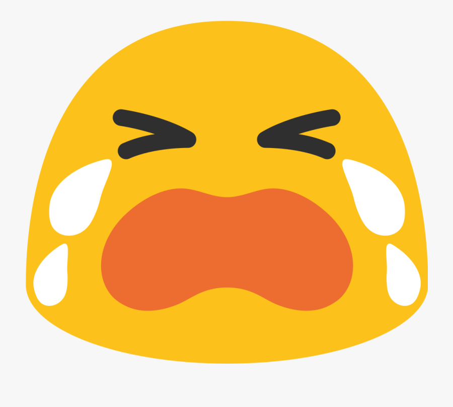 Sad Emoji Transparent - Loudly Crying Emoji Android, Transparent Clipart