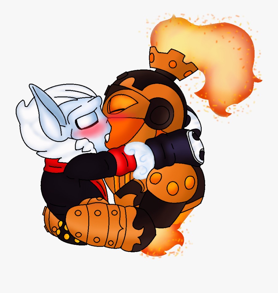 Fire Hot Kiss - Skylanders Night Shift Fanart, Transparent Clipart