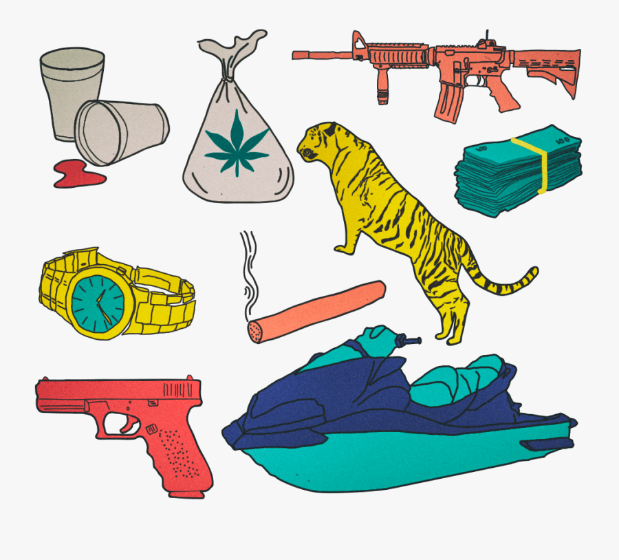 100 80 Aye Ayy Back Bands Bank Bean Big Bih Bitch Bitches - Gun Barrel, Transparent Clipart