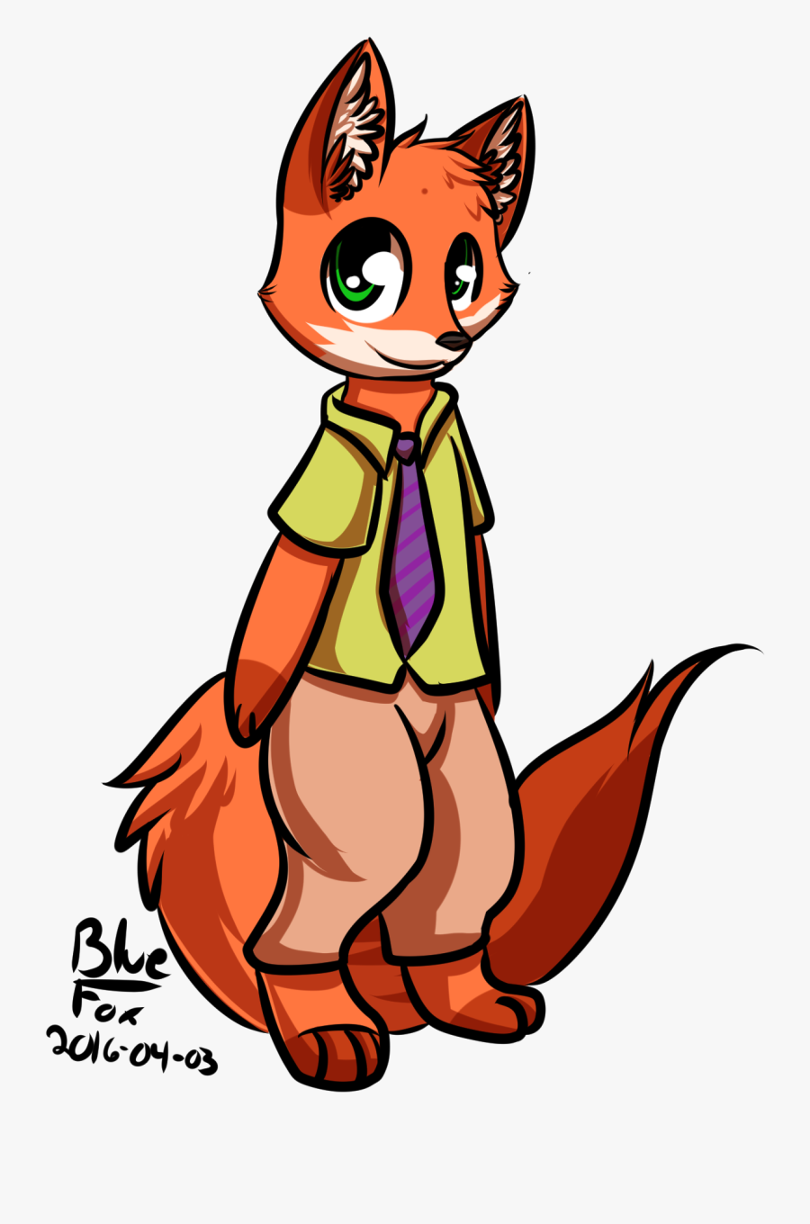 [t] Nick Wilde Clipart , Png Download - Nick Wilde Draw, Transparent Clipart