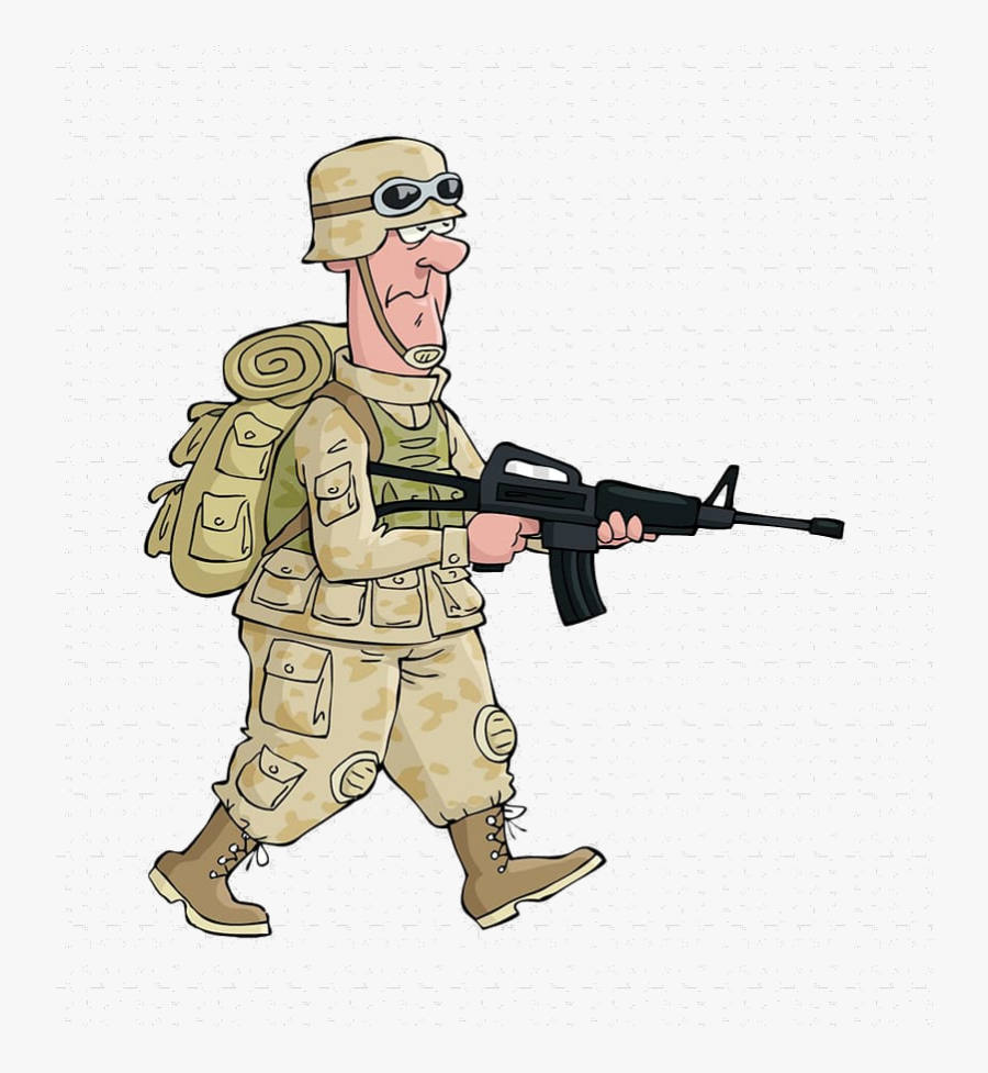Soldier Cartoon Drawing American Soldiers Transparent - Soldier Cartoon Transparent Background, Transparent Clipart