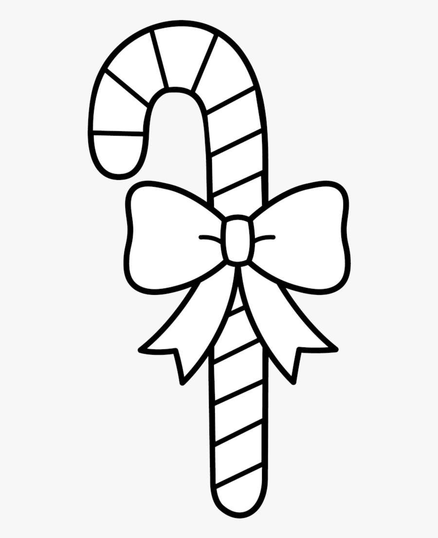 Candy Cane Clipart Black And White Honey Denim Transparent - Christmas Candy Cane Clipart Black And White, Transparent Clipart