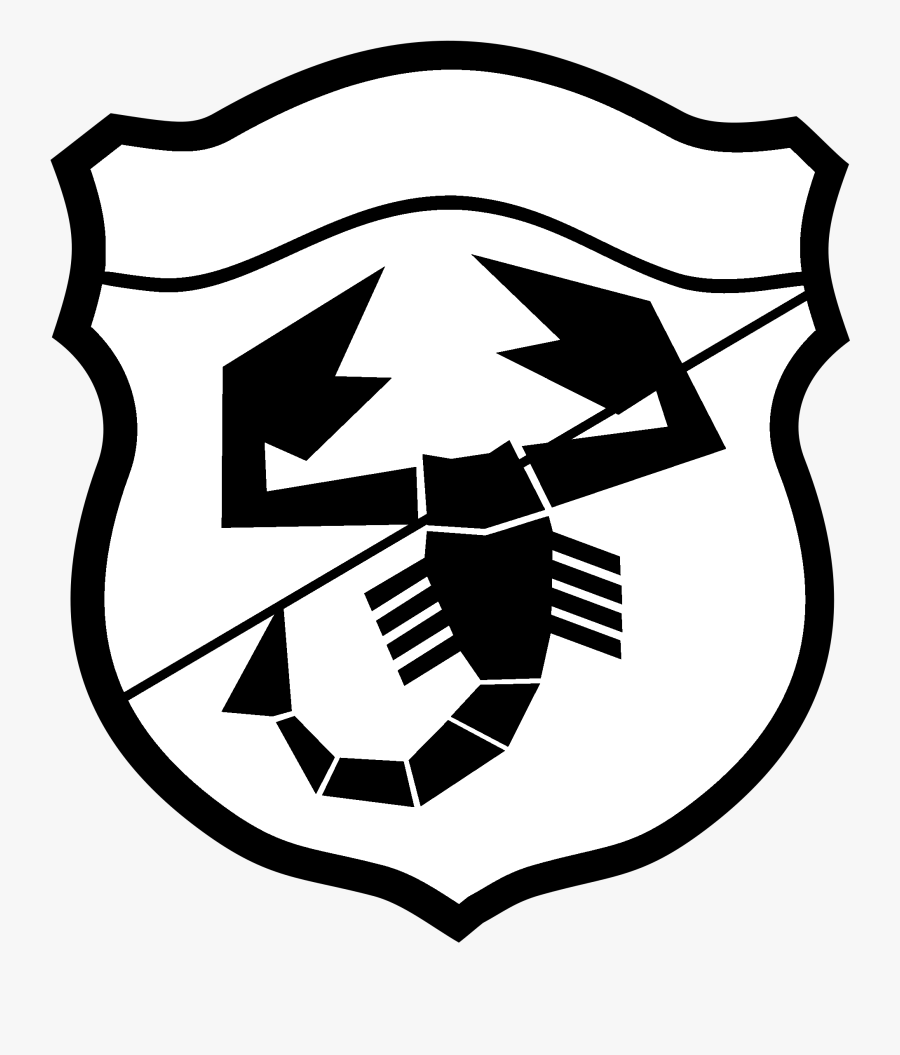 Line Art,emblem,symbol,clip Art,logo,black And White,graphics,coloring - Logo Abarth Fiat 500, Transparent Clipart
