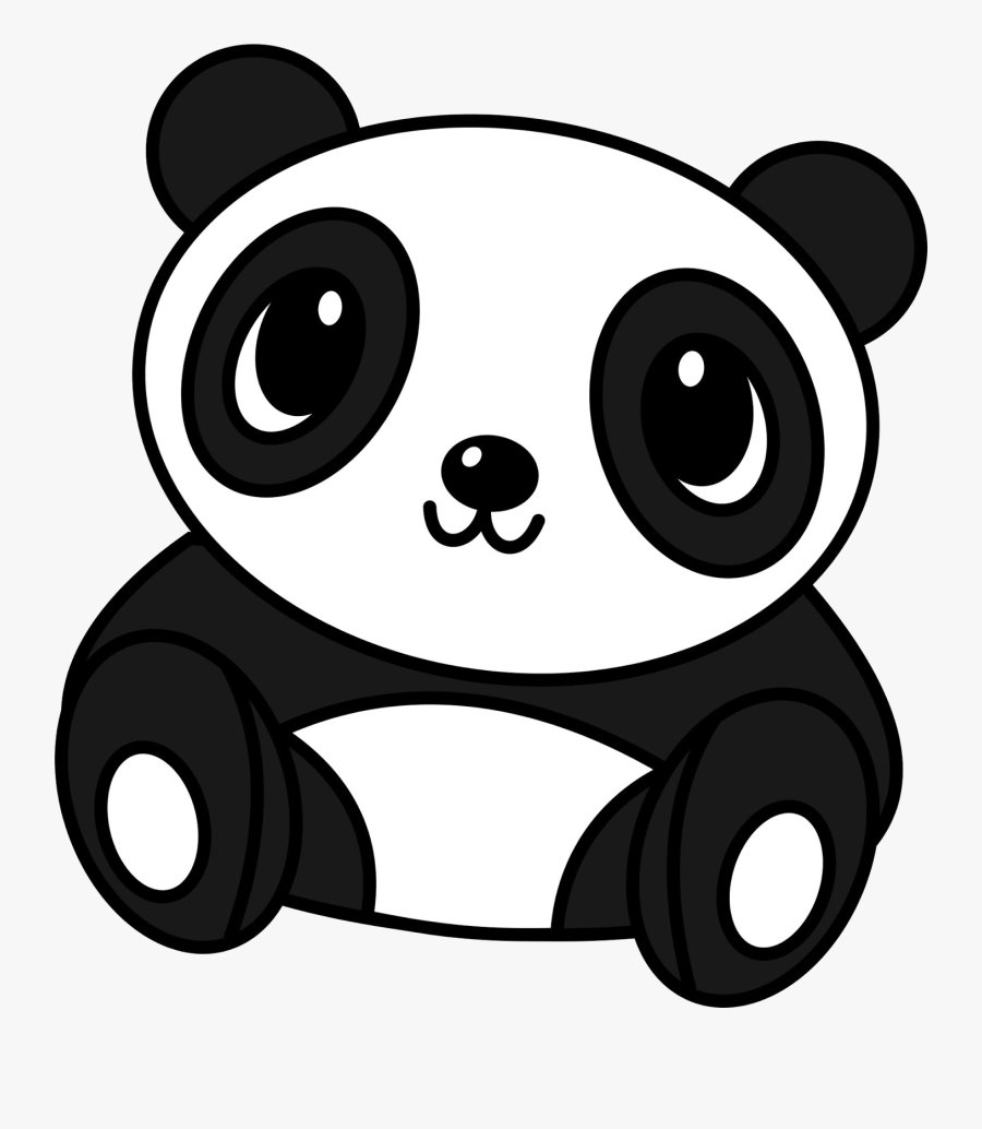 Drawing Pandas Giant Panda Cute Cartoon Drawings Panda- - Cute Drawing Panda Easy, Transparent Clipart