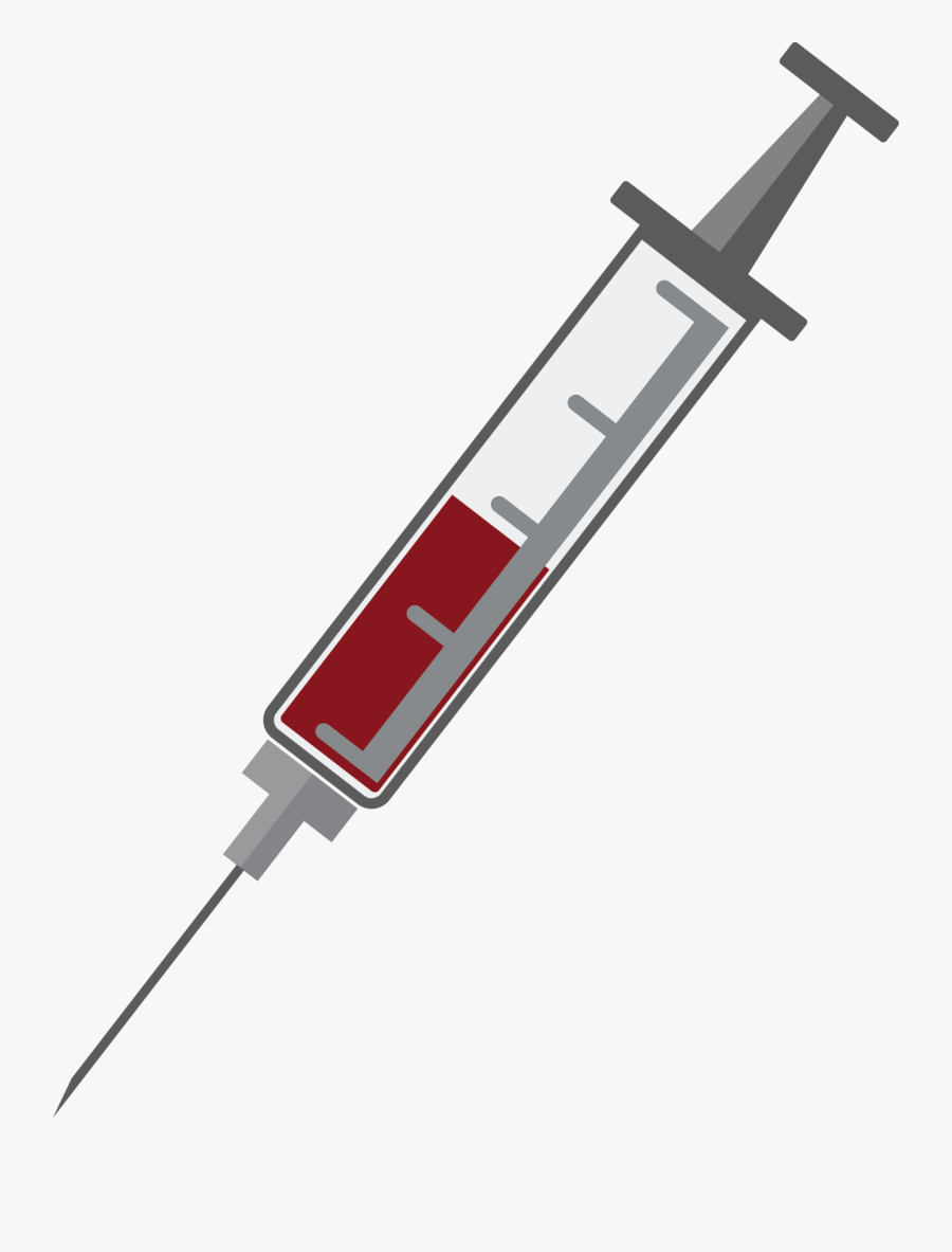 Syringe Injection Hypodermic Needle - Cartoon Syringe Png, Transparent Clipart