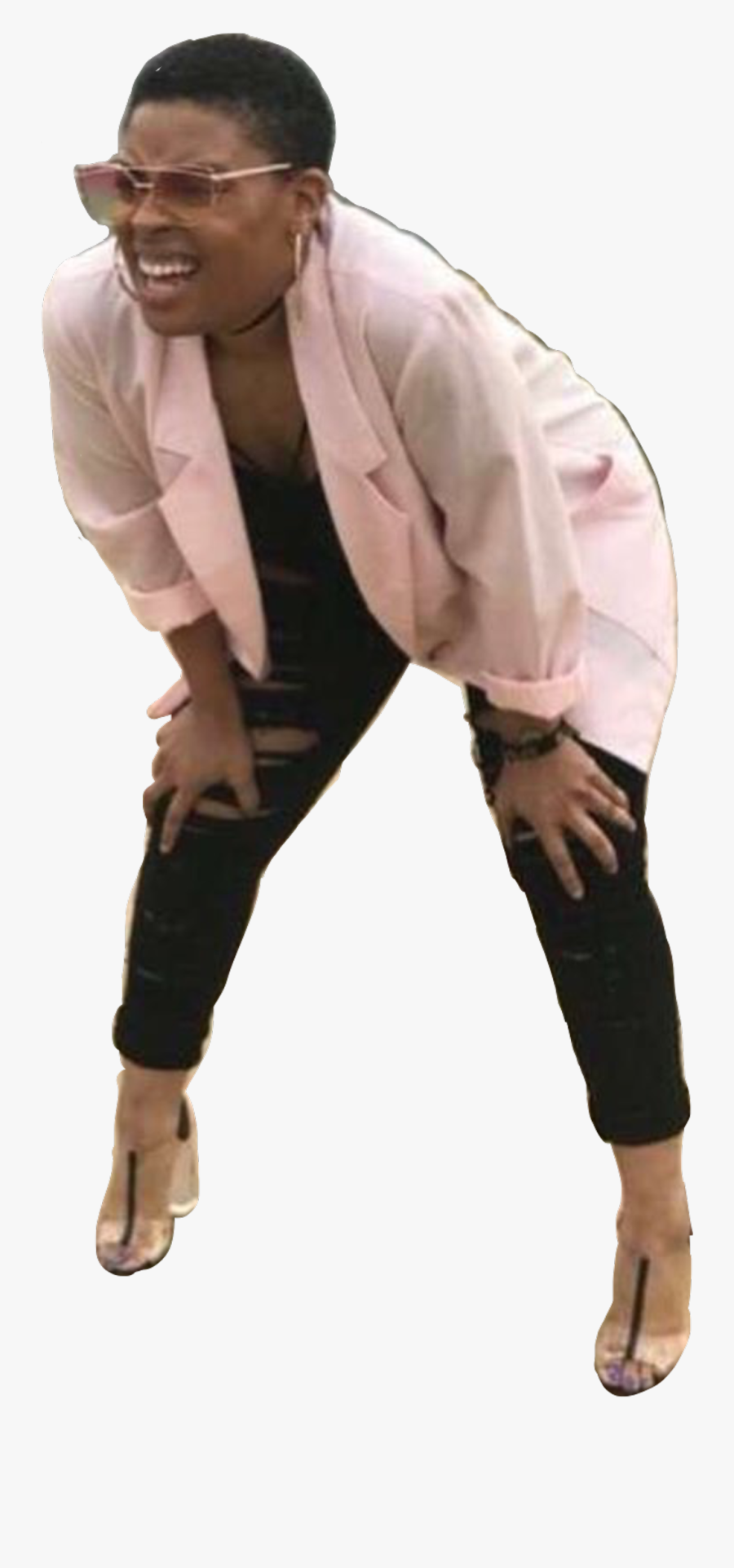 Blackgirl Girl Tired Freetoedit - Black Woman Squinting Eyes, Transparent Clipart